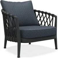 b&b italia petit fauteuil erica outdoor - anthracite - ermitage 840 bleu