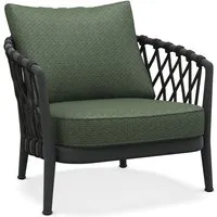 b&b italia petit fauteuil erica outdoor - anthracite - ermitage 400 verde