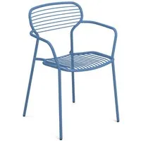 emu chaise avec accoudoirs apero - bleu marine