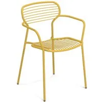 emu chaise avec accoudoirs apero - jaune curry