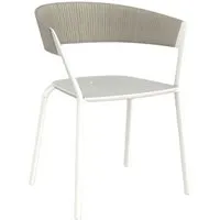 fast chaise avec accoudoirs ria tissée partiellement - blanc