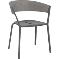 fast chaise avec accoudoirs ria tissée partiellement - gris métallique