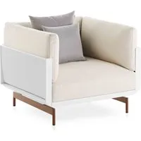 gandia blasco fauteuil lounge onde - white/copper