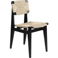 gubi chaise c-dining - chêne noir peint - papier