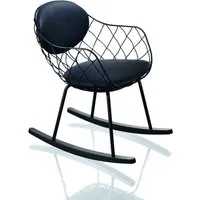 magis fauteuil à bascule piña - noir - noir - tissu