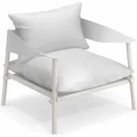 emu fauteuil lounge terramare avec coussin d'assise - blanc/blanc - blanc