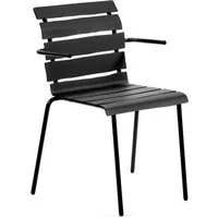 valerie_objects chaise à accoudoirs aligned - noir