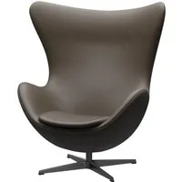 fritz hansen fauteuil egg chair - cuir essential pierre - noir