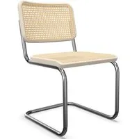 thonet chaise à piétement luge s 32 v - hêtre blanc (tp 200) émaillé - sans patins