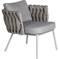 tribù fauteuil tosca low dining - rustic weave ice grey b146 - lin