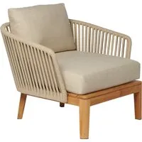 tribù fauteuil mood club - linen clay b81 - teak/lin