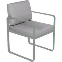 fermob fauteuil lounge bellevie - c7 gris lapilli - gris flanelle