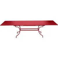 fermob table à rallonges romane - 67 rouge coquelicot