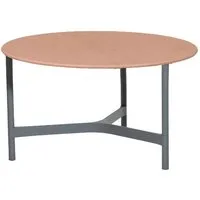 cane-line outdoor table basse twist - poterie en terre cuite - gris clair - ø 70 cm