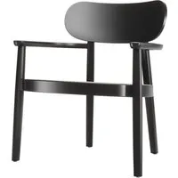 thonet fauteuil en bois avec accoudoirs 119 f - hêtre noir (tp29) teinté