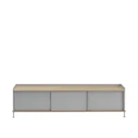 muuto enfold sideboard - chêne/gris clair - 186 x 45 cm