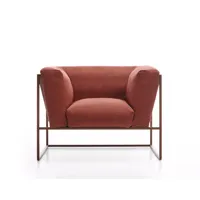 mdf italia fauteuil arpa lounge - orange foncé