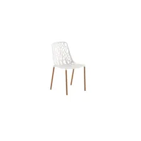 fast chaise de jardin forest iroko - blanc