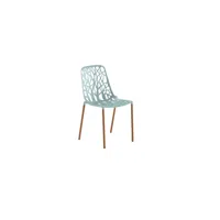 fast chaise de jardin forest iroko - bleu clair