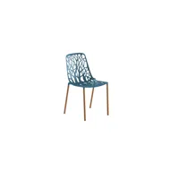 fast chaise de jardin forest iroko - blue teal