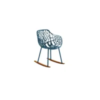 fast fauteuil à bascule forest iroko - blue teal