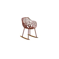 fast fauteuil à bascule forest iroko - terracotta