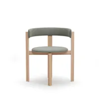 karakter chaise principal - chêne laqué naturel, cuir /ultra smoke