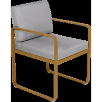 fermob fauteuil lounge bellevie - d2 pain d'épices - gris flanelle