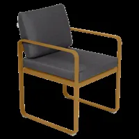 fermob fauteuil lounge bellevie - d2 pain d'épices - gris graphite