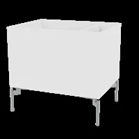 montana caisson colour box ii - new white - pied 12,6cm chromé