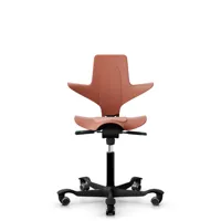 hag chaise de bureau capisco puls piétement noir - rosehip - noir - roulettes dures pour tapis - gasfeder200mm