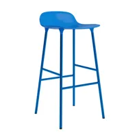 normann copenhagen chaise de bar form avec structure en métal - bright blue - 75 cm