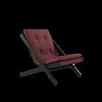 karup design chaise pliante boogie - 710 bordeaux - karup202blacklacquered