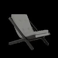 karup design chaise pliante boogie - 746 grey - karup202blacklacquered