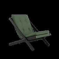 karup design chaise pliante boogie - 756 olive green - karup202blacklacquered