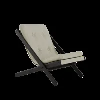 karup design chaise pliante boogie - 914 linen - karup202blacklacquered