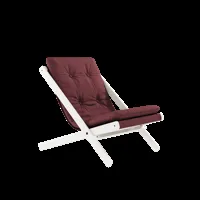 karup design chaise pliante boogie - 710 bordeaux - karup205whitelacquered