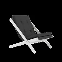 karup design chaise pliante boogie - 734 dark grey - karup205whitelacquered