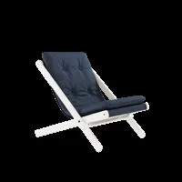karup design chaise pliante boogie - 737 navy - karup205whitelacquered