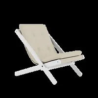 karup design chaise pliante boogie - 747 beige - karup205whitelacquered