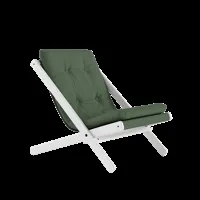 karup design chaise pliante boogie - 756 olive green - karup205whitelacquered
