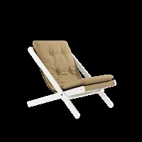 karup design chaise pliante boogie - 758 wheat beige - karup205whitelacquered