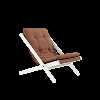 karup design chaise pliante boogie - 759 clay brown - karup205whitelacquered