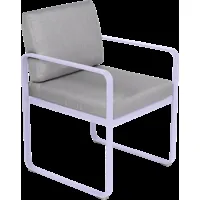 fermob fauteuil lounge bellevie - d1 guimauve - gris flanelle