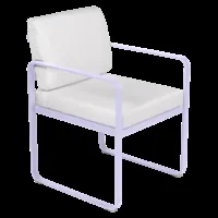 fermob fauteuil lounge bellevie - d1 guimauve - blanc grisé
