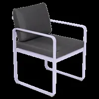 fermob fauteuil lounge bellevie - d1 guimauve - gris graphite