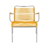 jan kurtz fauteuil lounge mya spaghetti - jaune