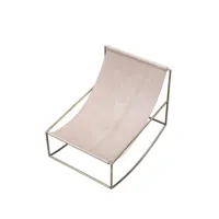 valerie_objects fauteuil à bascule - bronze, cuir