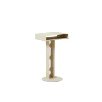 pedestal table sidekick - pearl