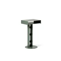 pedestal table sidekick - mossy green
